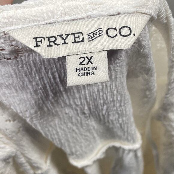 Frye and Co Top Women's Size 2X Floral Long Sleeve V Neck BOHO Festival NWT - Picture 5 of 7